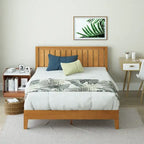 Rustic Pine Deluxe Wood Platform Bed Frame