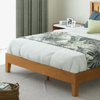 Rustic Pine Deluxe Wood Platform Bed Frame