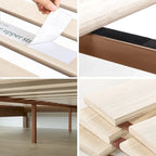 Rustic Pine Deluxe Wood Platform Bed Frame