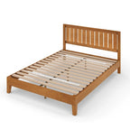 Rustic Pine Deluxe Wood Platform Bed Frame