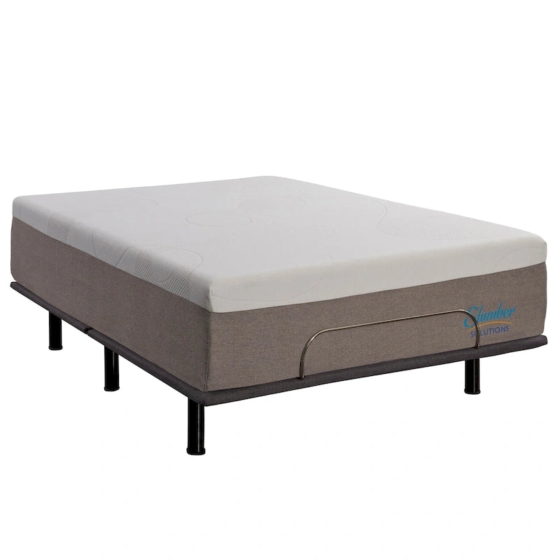 14-Inch Cooling Gel Foam Mattress & Adjustable Bed Base | App-Controlled | LED Under-Lighting