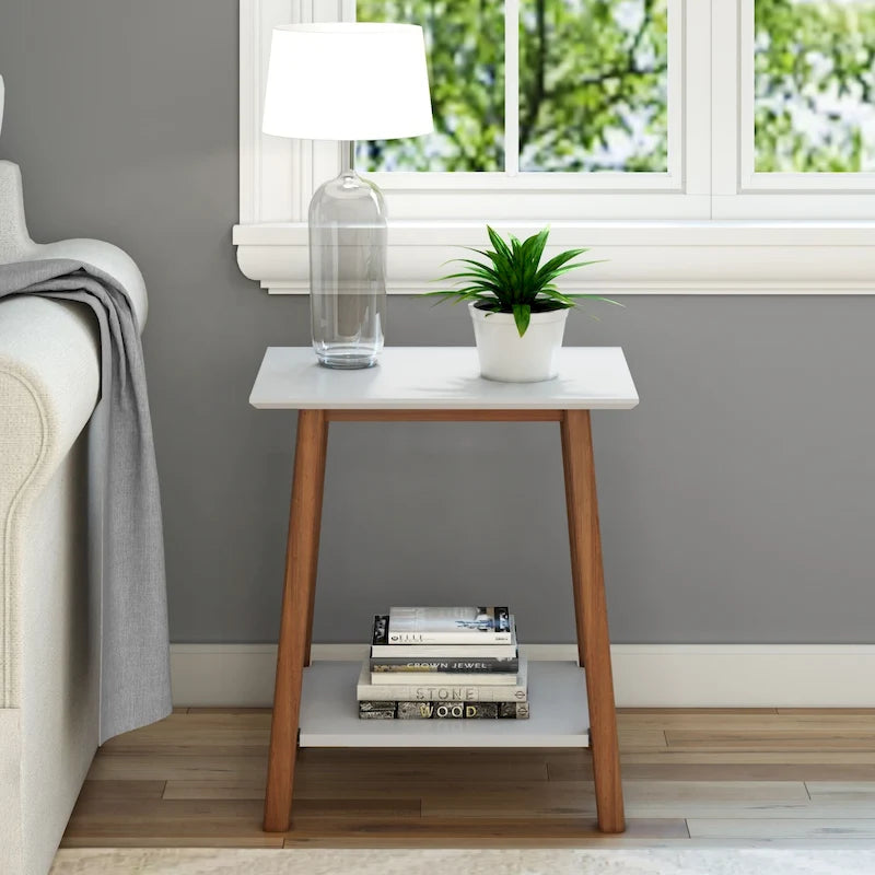 Mid-Century Modern Accent End Table - 23 L x 16.25 W x 25.5 H