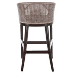 Tabouret de bar en rotin 76 cm | Assise tissée naturelle, piètement en métal, hauteur de comptoir