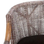 Tabouret de bar en rotin 76 cm | Assise tissée naturelle, piètement en métal, hauteur de comptoir
