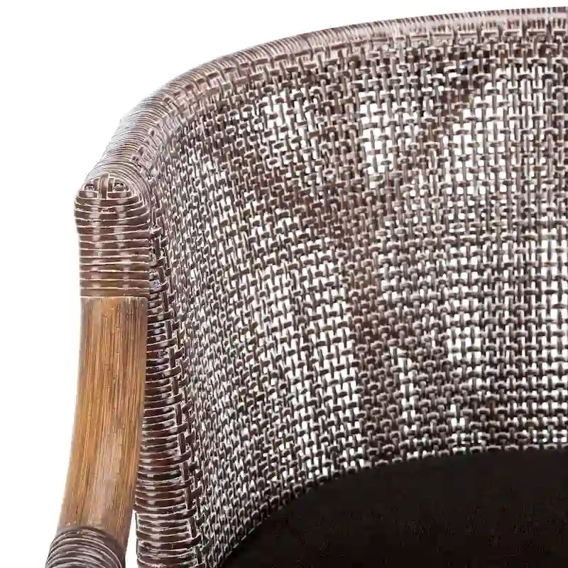 Tabouret de bar en rotin 76 cm | Assise tissée naturelle, piètement en métal, hauteur de comptoir