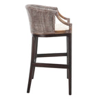 Tabouret de bar en rotin 76 cm | Assise tissée naturelle, piètement en métal, hauteur de comptoir