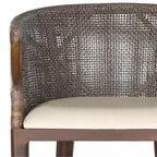 Tabouret de bar en rotin 76 cm | Assise tissée naturelle, piètement en métal, hauteur de comptoir