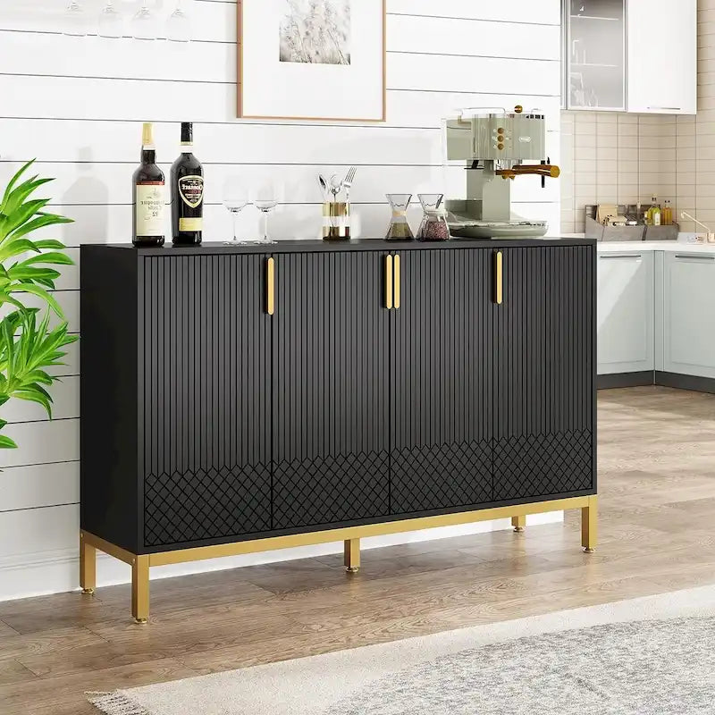 55 Inch Kitchen Sideboard Cabinet, Buffet Cabinet with Storage