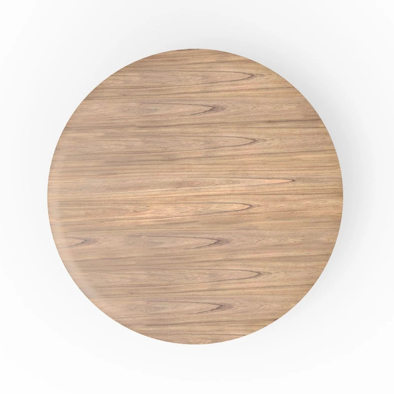 Round Solid Wood Dining Table | Mid-Century Modern | Single Pedestal | Malaysian Hardwood | Seats 4-6