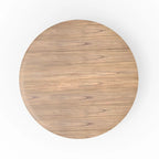 Round Solid Wood Dining Table | Mid-Century Modern | Single Pedestal | Malaysian Hardwood | Seats 4-6