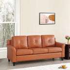 Microfiber Button Tufted Sofa for Small Spaces | Birch Wood Legs | 3-Seat Couch | Modern Style
