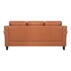 Microfiber Button Tufted Sofa for Small Spaces | Birch Wood Legs | 3-Seat Couch | Modern Style