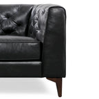 89" Full Grain Genuine Italian Leather Sofa | 3-Seat, Modern Living Room Couch