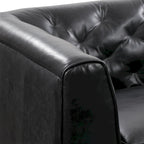 89" Full Grain Genuine Italian Leather Sofa | 3-Seat, Modern Living Room Couch