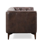 89" Full Grain Genuine Italian Leather Sofa | 3-Seat, Modern Living Room Couch