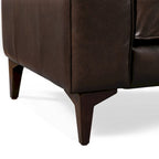 89" Full Grain Genuine Italian Leather Sofa | 3-Seat, Modern Living Room Couch