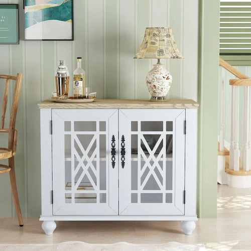 38 Vintage Style Kitchen Accent Buffet Sideboard Cabinet