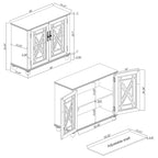 38 Vintage Style Kitchen Accent Buffet Sideboard Cabinet