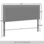 Transitional Velvet Upholstered Headboard