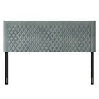 Transitional Velvet Upholstered Headboard