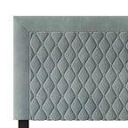 Transitional Velvet Upholstered Headboard