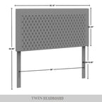 Transitional Velvet Upholstered Headboard