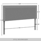 Transitional Velvet Upholstered Headboard