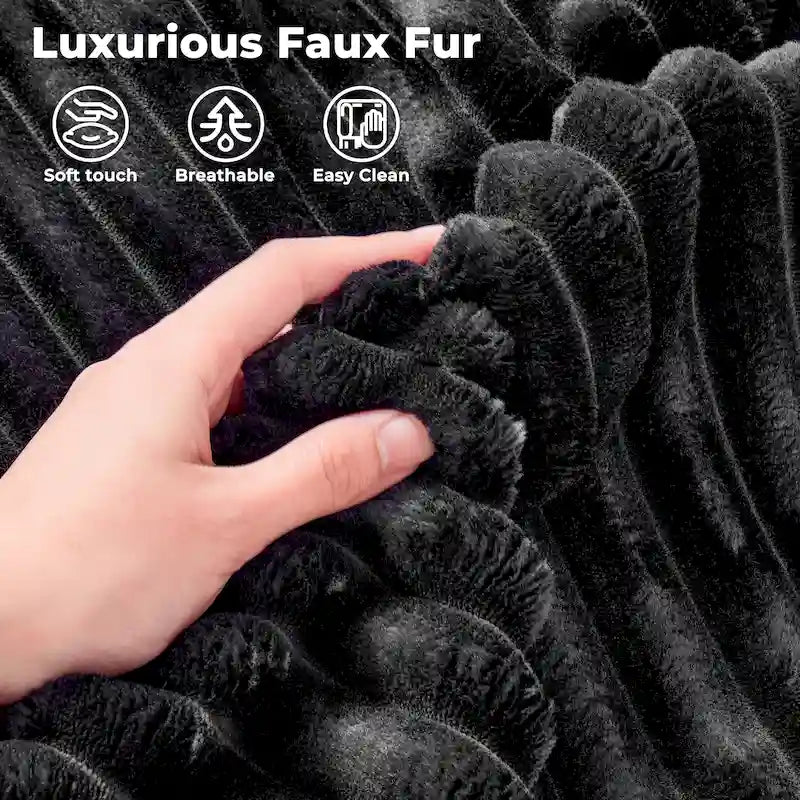 Long Plush Double Chaise Sectional Sofa | No Assembly Required, Soft Fabric, Living Room Couch