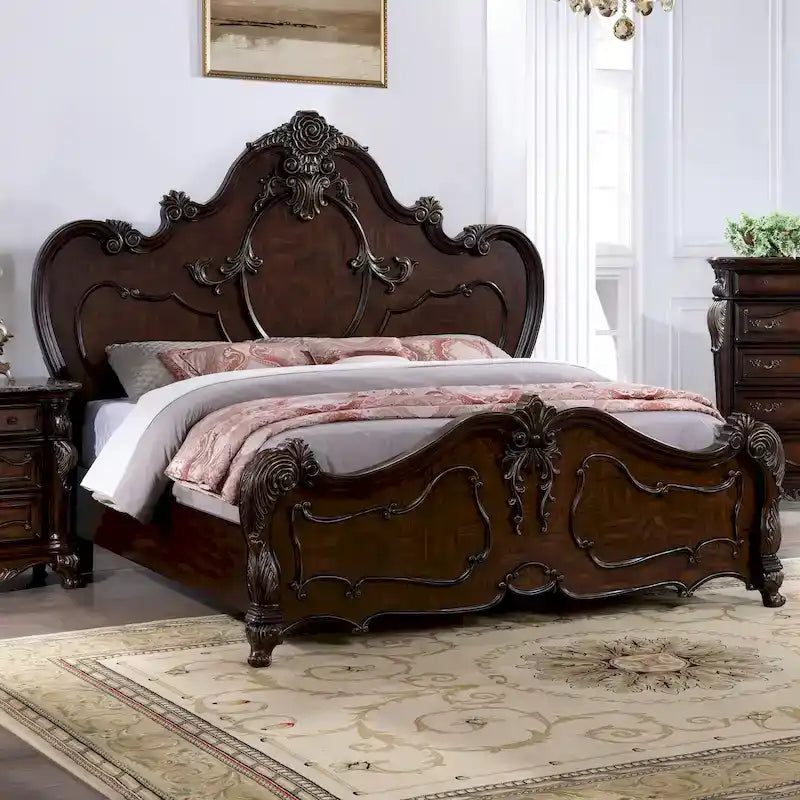 Eugene Traditional Solid Wood Panel Bed