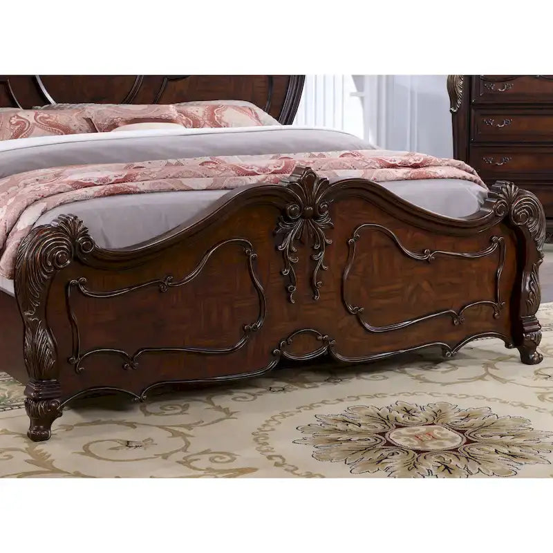 Eugene Traditional Solid Wood Panel Bed